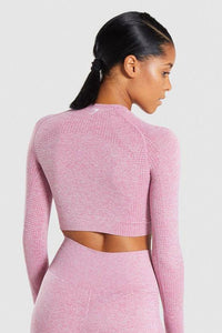 Seamless Long Sleeve Crop Gym Shirt