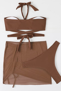 Halter Criss Cross Bathing Set