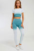 Ombre Crop T-Shirt & Pants Set