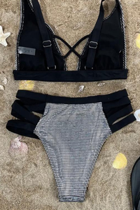 Silver High Waisted Bikini