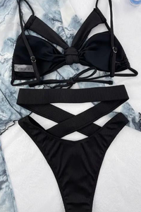 Black Cut Out Bikini