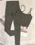 Two piece olive gym set