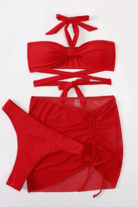 Halter Criss Cross Bathing Set