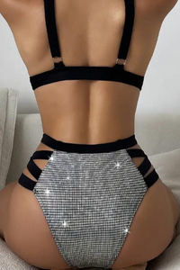 Silver High Waisted Bikini