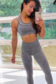 Seamless gym multi strap bra set